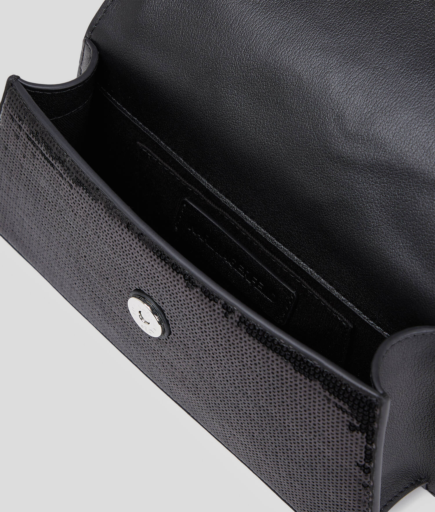 SAC BANDOULIÈRE À SEQUINS FIN K/SIGNATURE