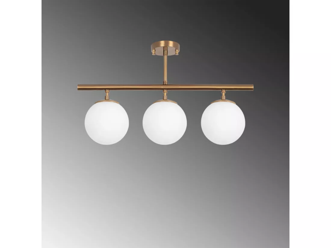 AMBRE - Plafonnier vintage - 3 lampes