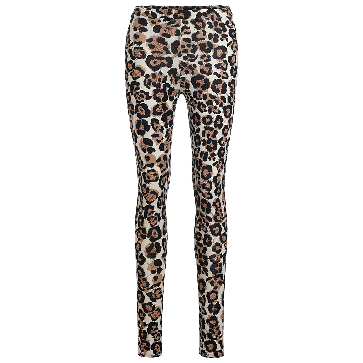 Gina Benotti Damen Leggings mit Leo-Allover cremeweiss / braun / schwarz