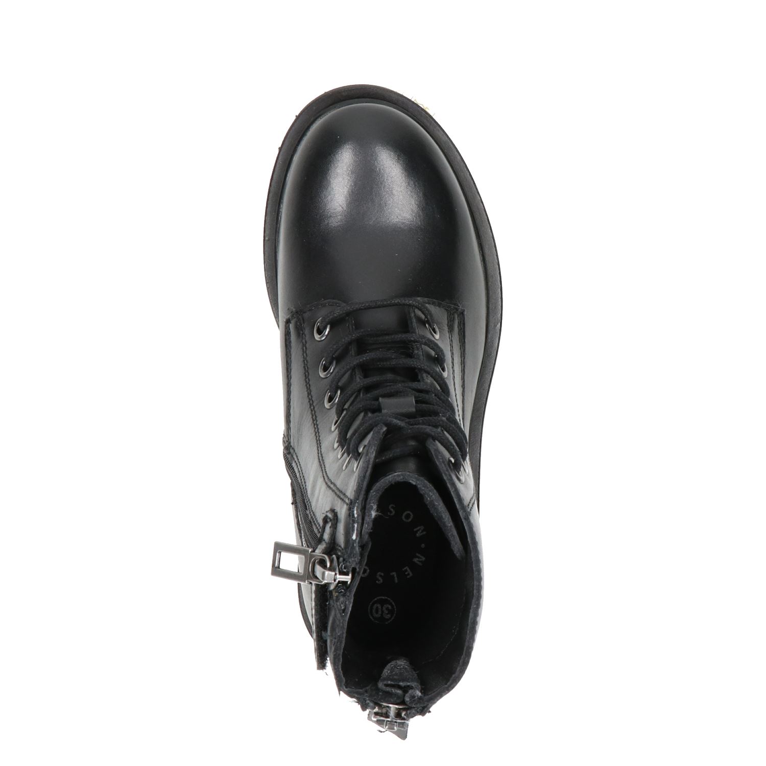 Kids meisjes veterboot Nelson Kids Zwart