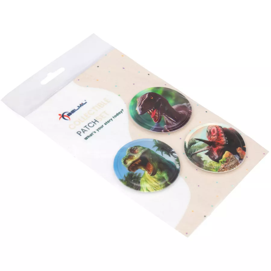 Belmil Patch Belmil Patches mit Klettverschluss Set 3-teilig Dinosaurs
