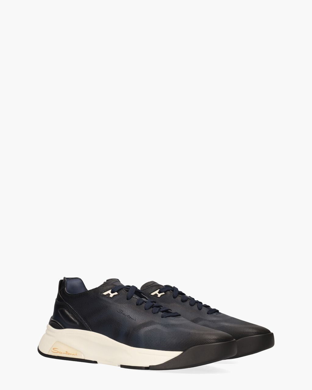 Santoni 22012 Donkerblauw Herensneakers