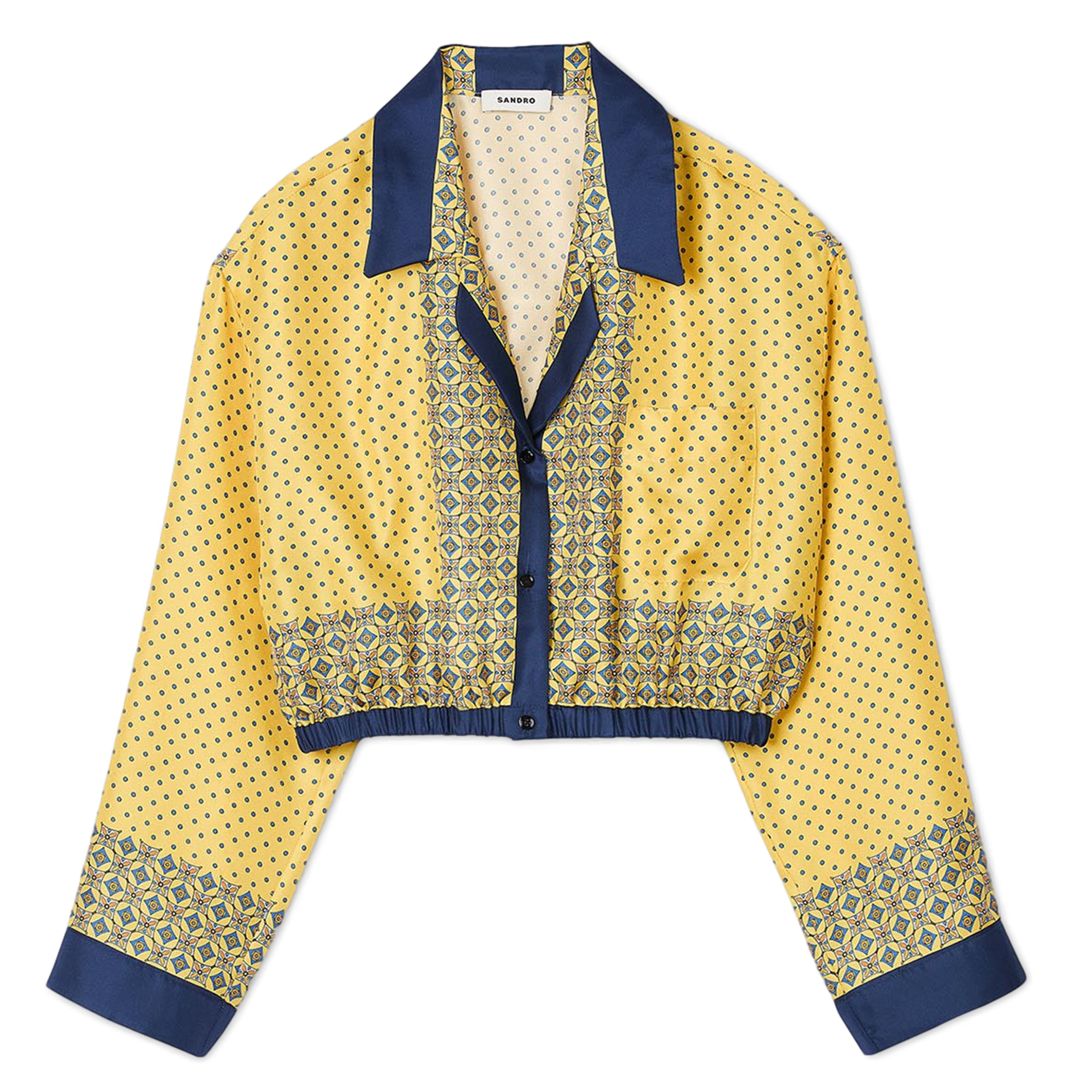 Chemise col classique droite imprimée | Multicolore