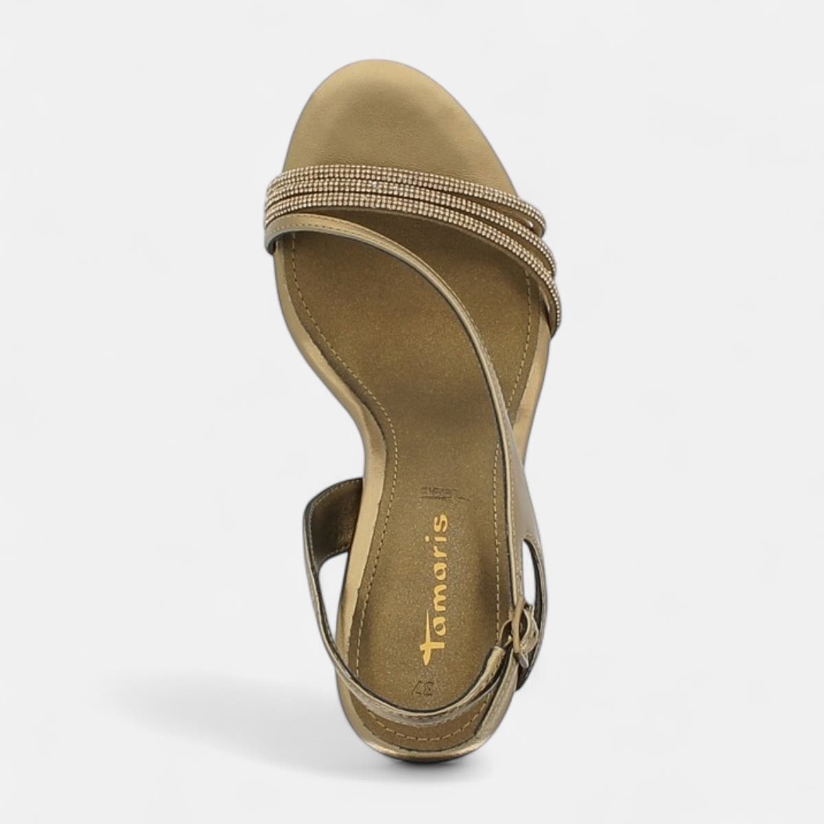 Nu-pieds à talon Femme bronze