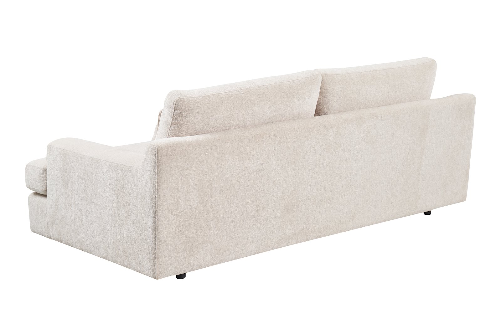 Roma 3-seter Tekstil Raven 24 Light Beige med sorte ben