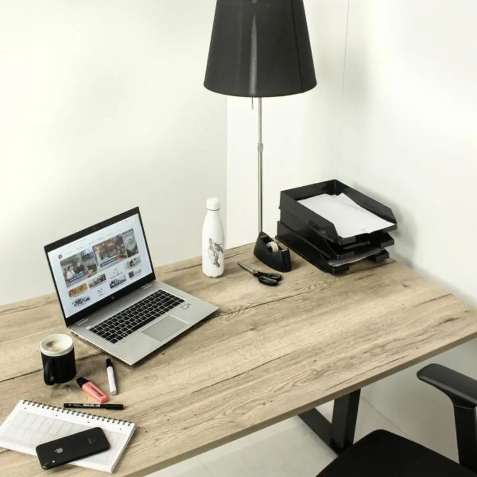 MRC EASY elektrisch ARBO zit-sta bureau - 160x80 cm - robuust eiken