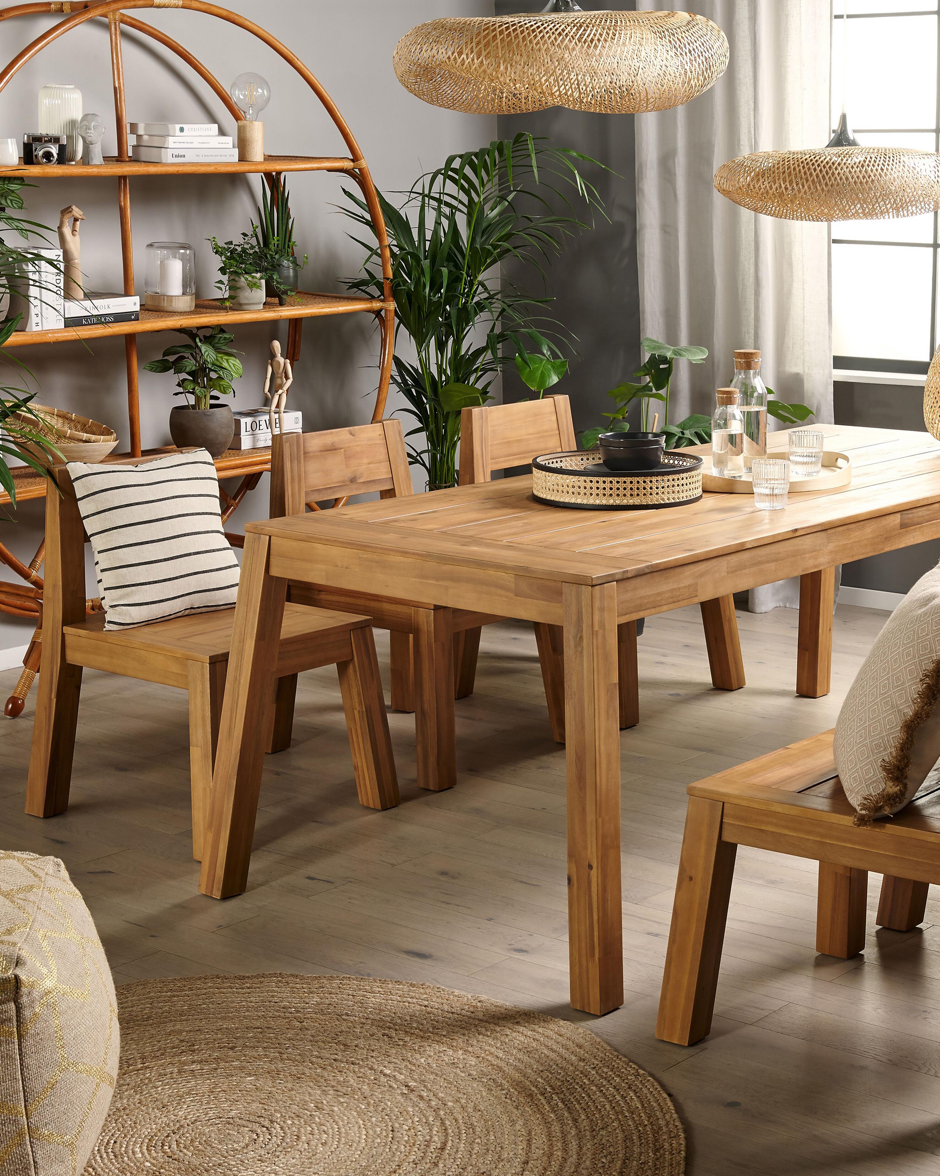 Set van 6 tuinstoelen LIVORNO Acaciahout Bruin
