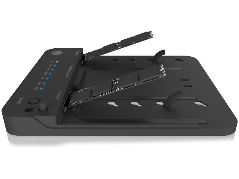 ICY BOX Docking- und Klonstation IB-2915MSCL-C31 Klon- und Dockingstation für M.2 NVME und SATA 2.5''/3.5'' SSD/HDD