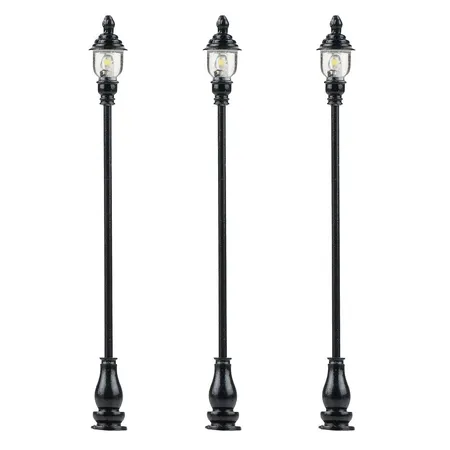 Faller 180116 - LED-Parklaterne, warmweiß, 3 Stück