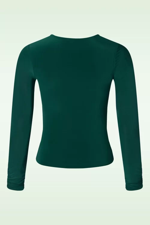 Vintage Chic for Topvintage Lena Slinky top in bosgroen