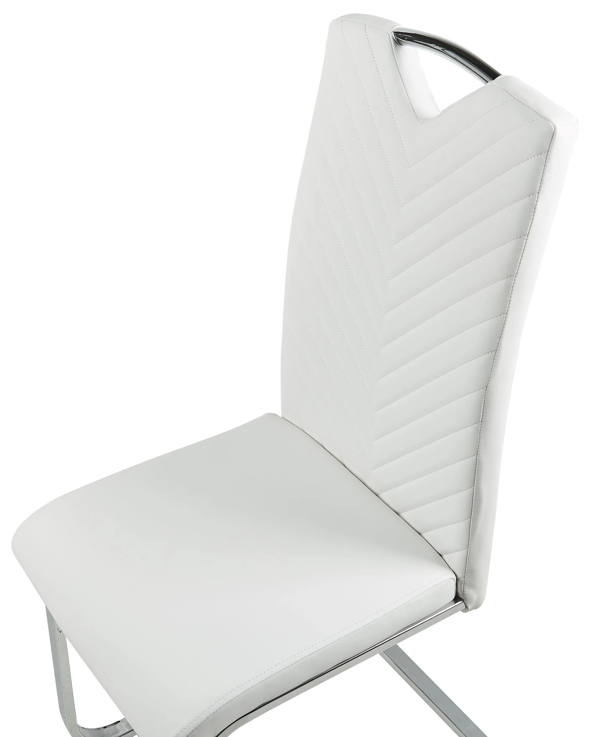 Set van 2 eetkamerstoelen PICKNES Kunstleer Gebroken wit
