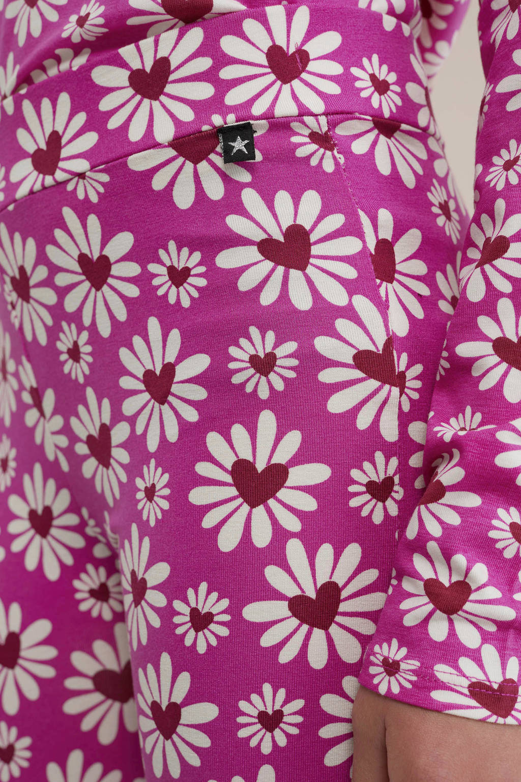 WE Fashion broek met all over print intense pink