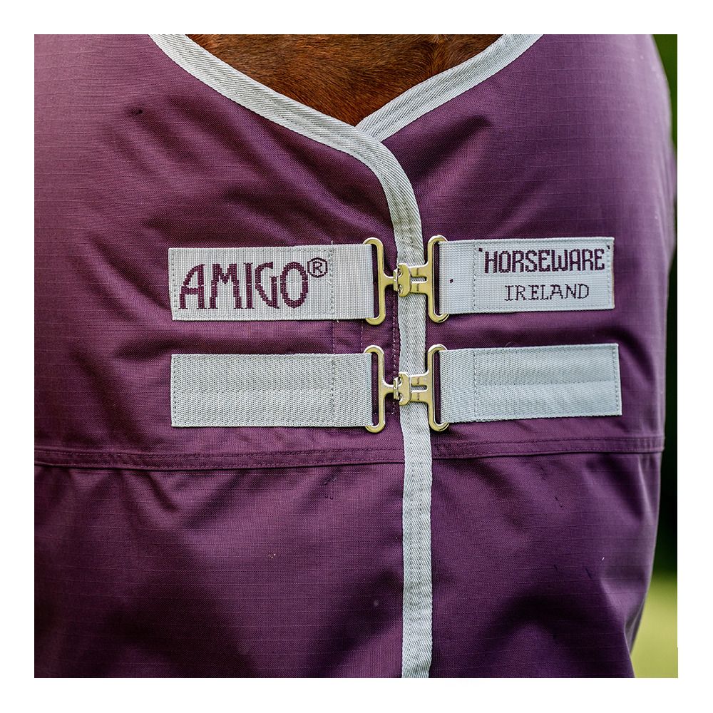 Horseware AMIGO® HERO RIPSTOP 600D 200G - Couverture de paddock fig/silver
