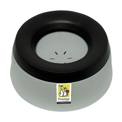 Tigela de água anti-respingos para cães ou gatos, cinza