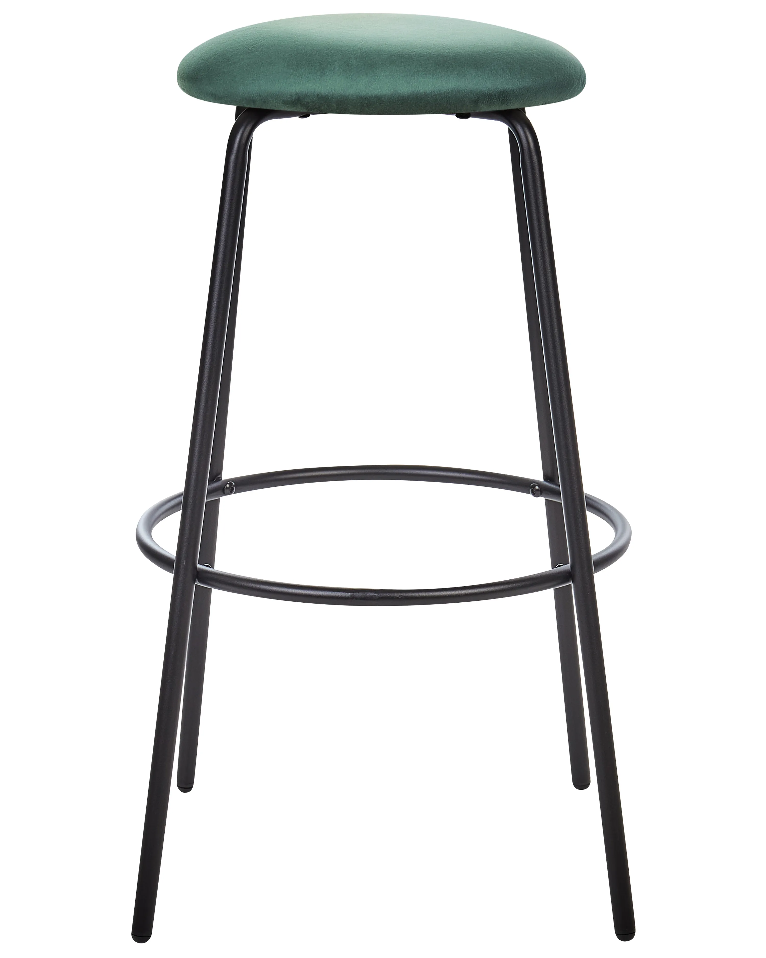 Set van 2 barstoelen MORTON Fluweel Smaragdgroen