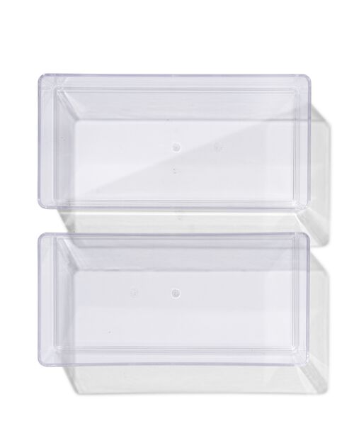 2 petits bacs transparents S
