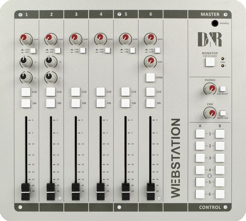 D&R - Webstation-USB - Mengpaneel - 6-kanaals - 2x Mic 3x USB 1x VoIP