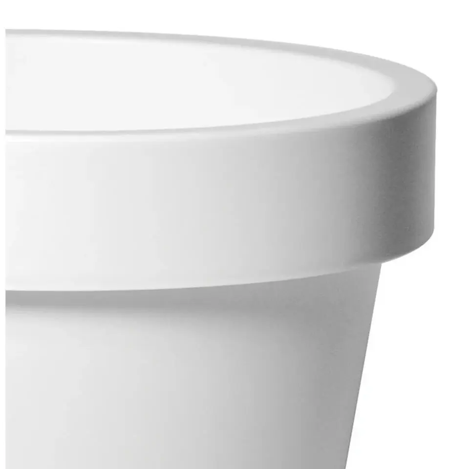 Mega Collections Plantenpot/bloempot - kunststof - wit - D30 cm