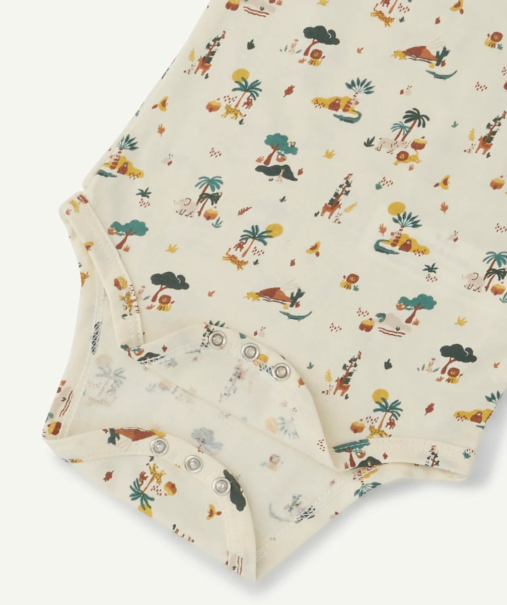 LOT DE 5 BODIES BÉBÉ EN COTON BIO JAUNE RAYÉ ET À MESSAGE