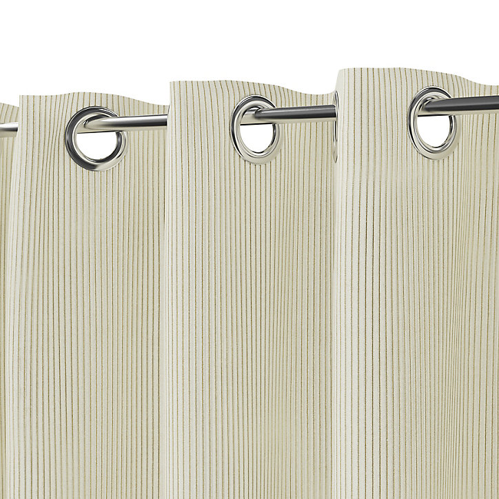 Rideau effet velours GoodHome Carrington l.135 x H.260 cm blanc