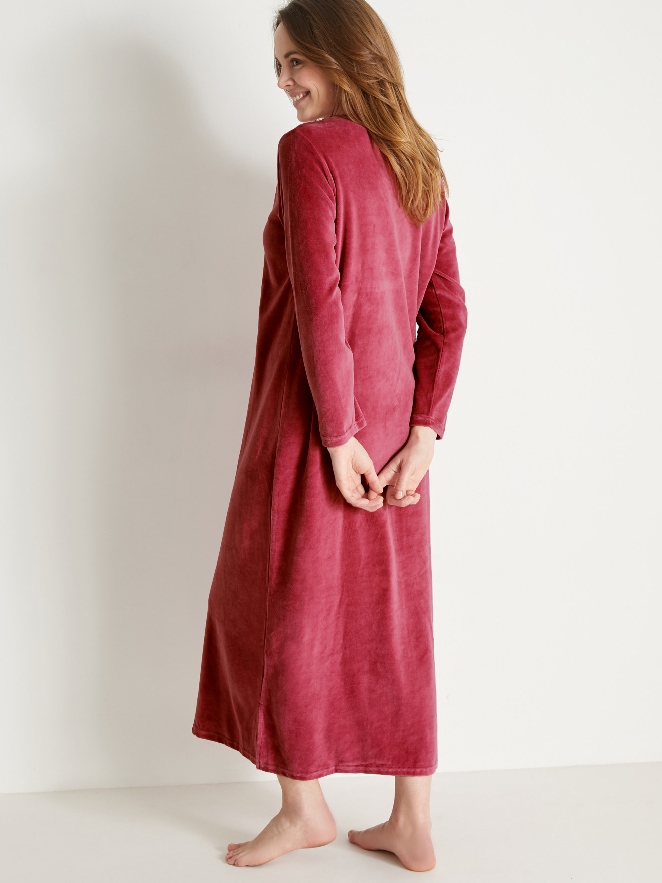 Robe d'hôtesse en maille velours