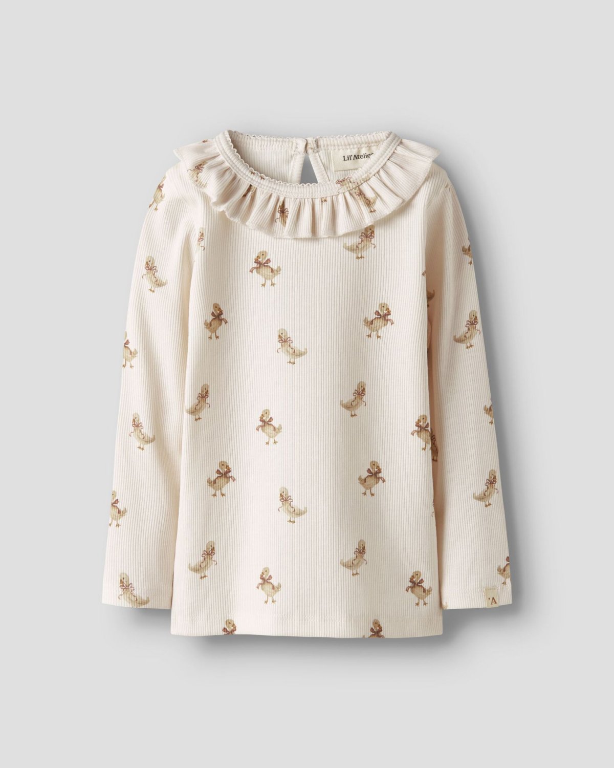 Trøye Langermet M/ Blonder Barn – Ribb, Øko TENCEL | LAVO LOA LS SLIM TOP LIL