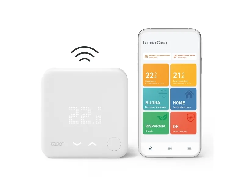 tado° Wireless Smart Thermostat - V3  - Starter Kit - termostat - trådløs - 868 MHz - hvidmatteret