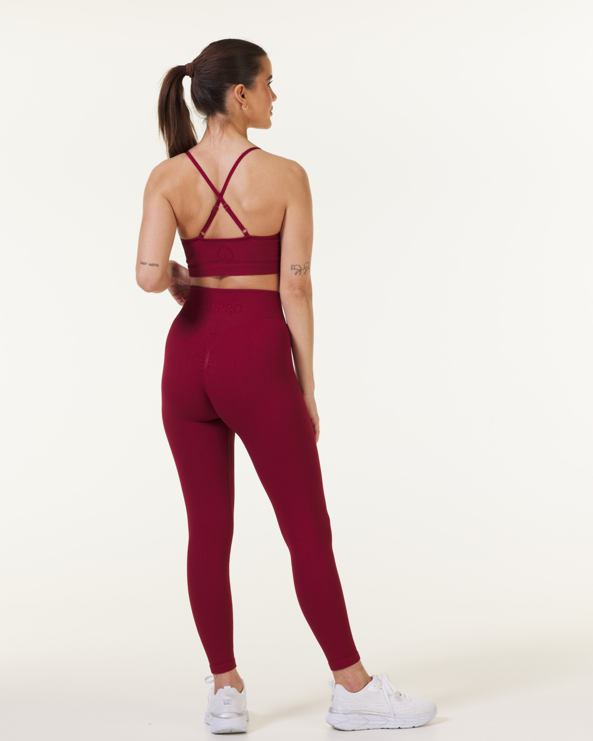 Bumpro 2-PACK Perfect Rib Scrunchie Tights Wine