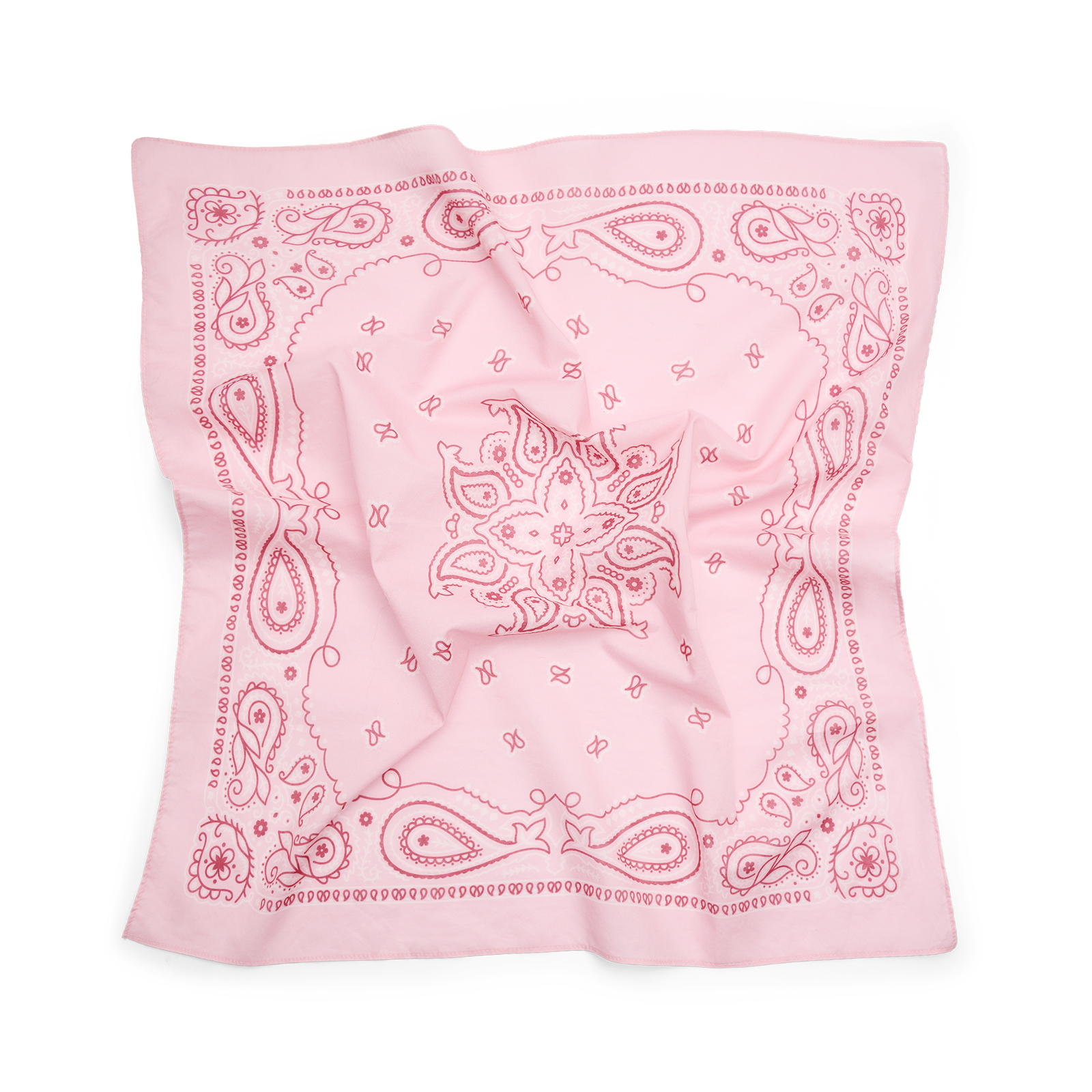Roze sjaaltje met wit- en donkerroze details