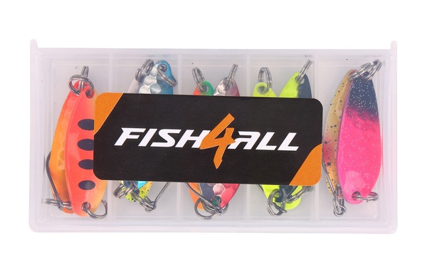 Kit de Cuillères Fish4all Trout Spoon Box Mix 2.9g-3.3g (10 Pièces)