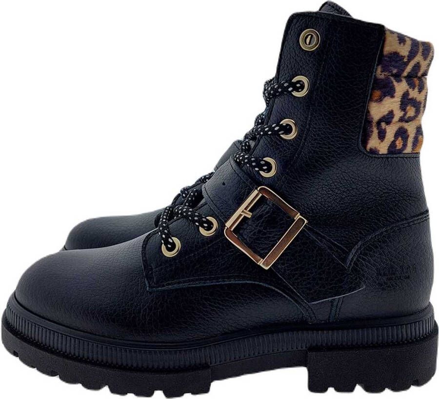 Red Rag leren veterboots zwart Meisjes Leer Meerkleurig 32