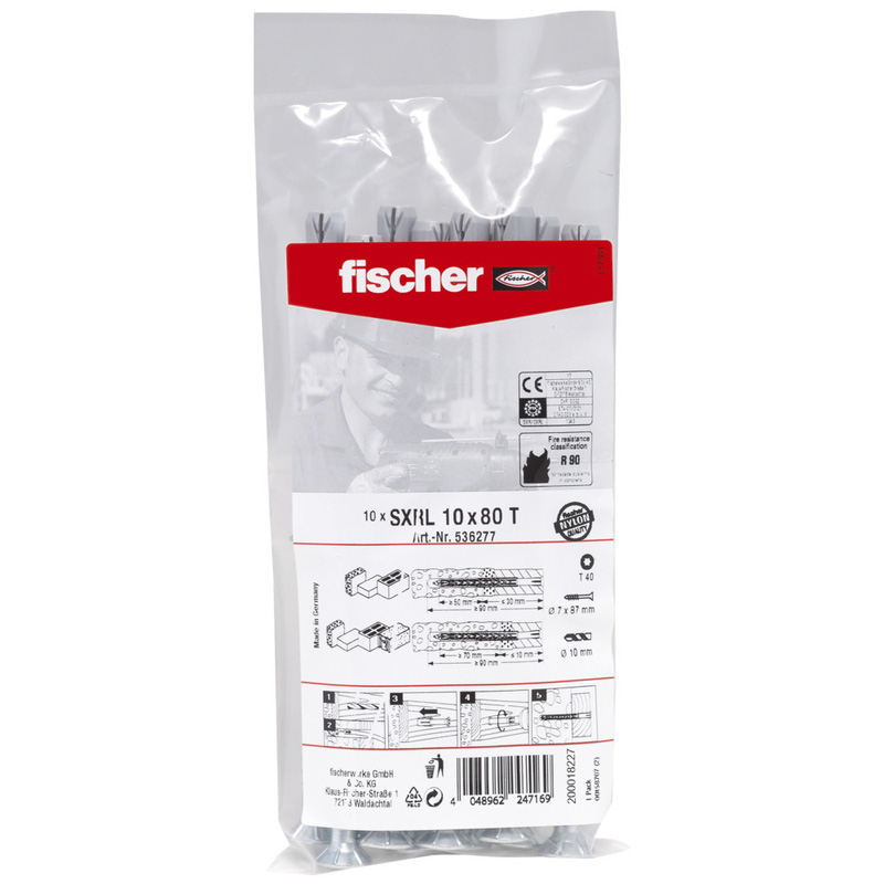 Fischer constructiepluggen SXRL 10x80mm TX40*