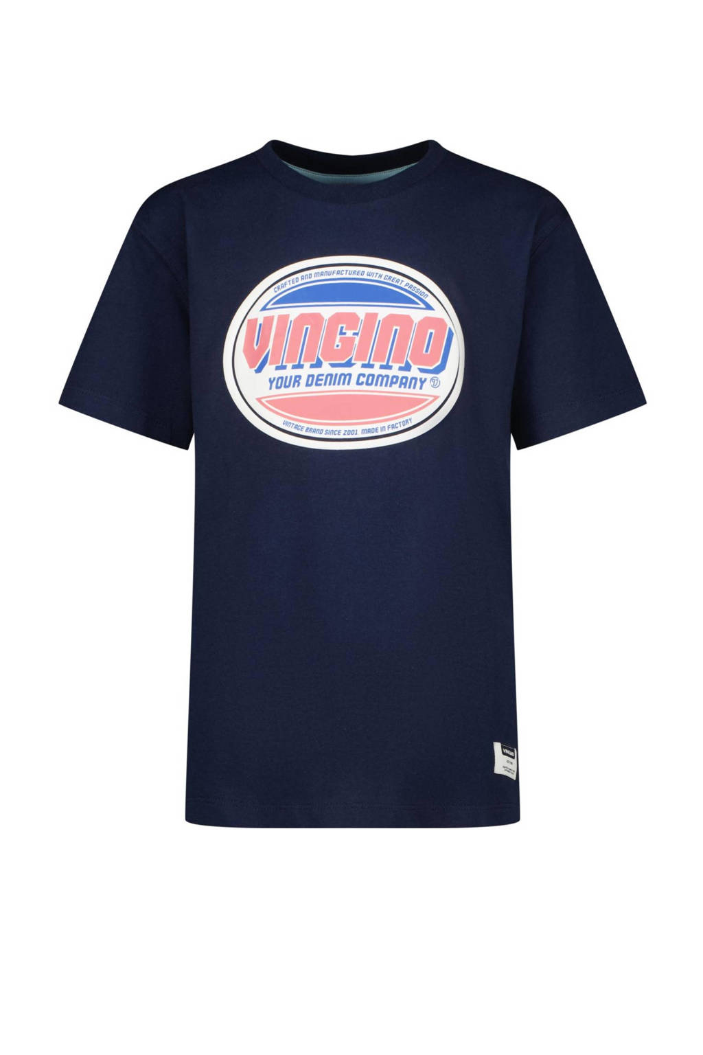 Vingino T-shirt Hon met logo donkerblauw