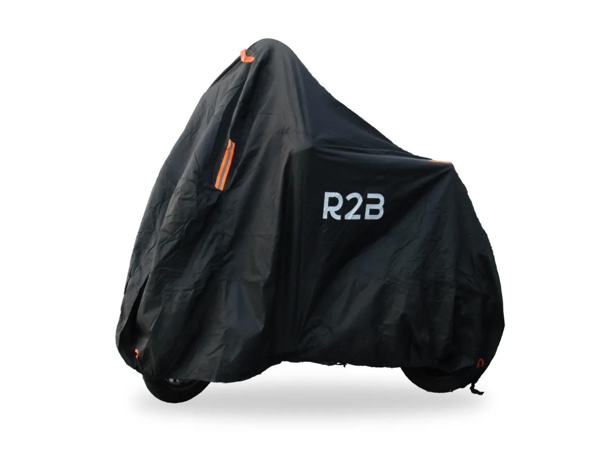 R2B waterdichte fietshoes met opbergtas - Black