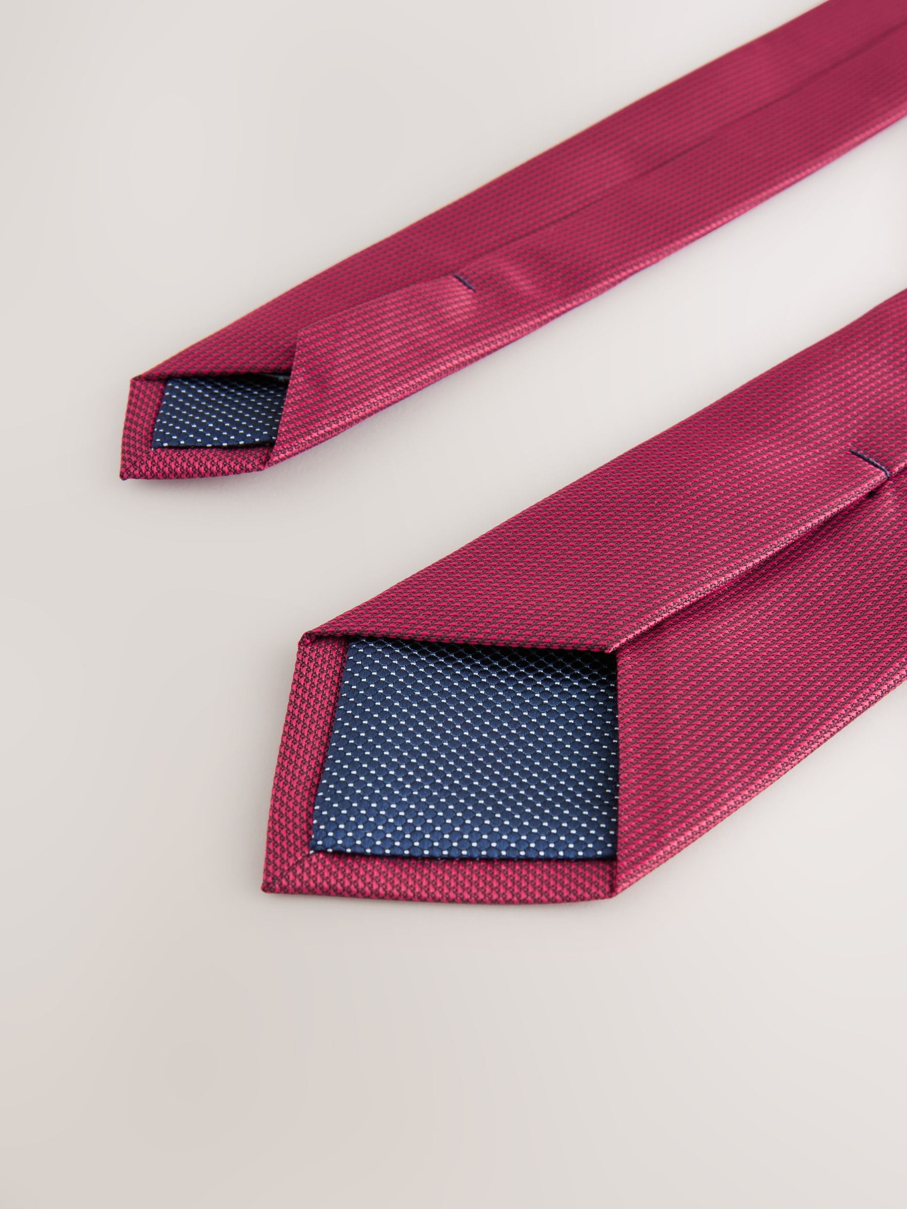 Rood - Smal - Stropdas met textuur