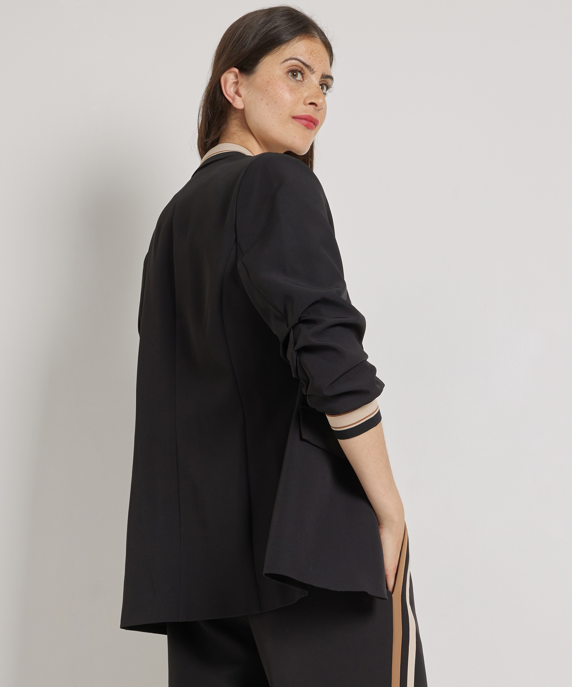 blazer met gestreepte boorden