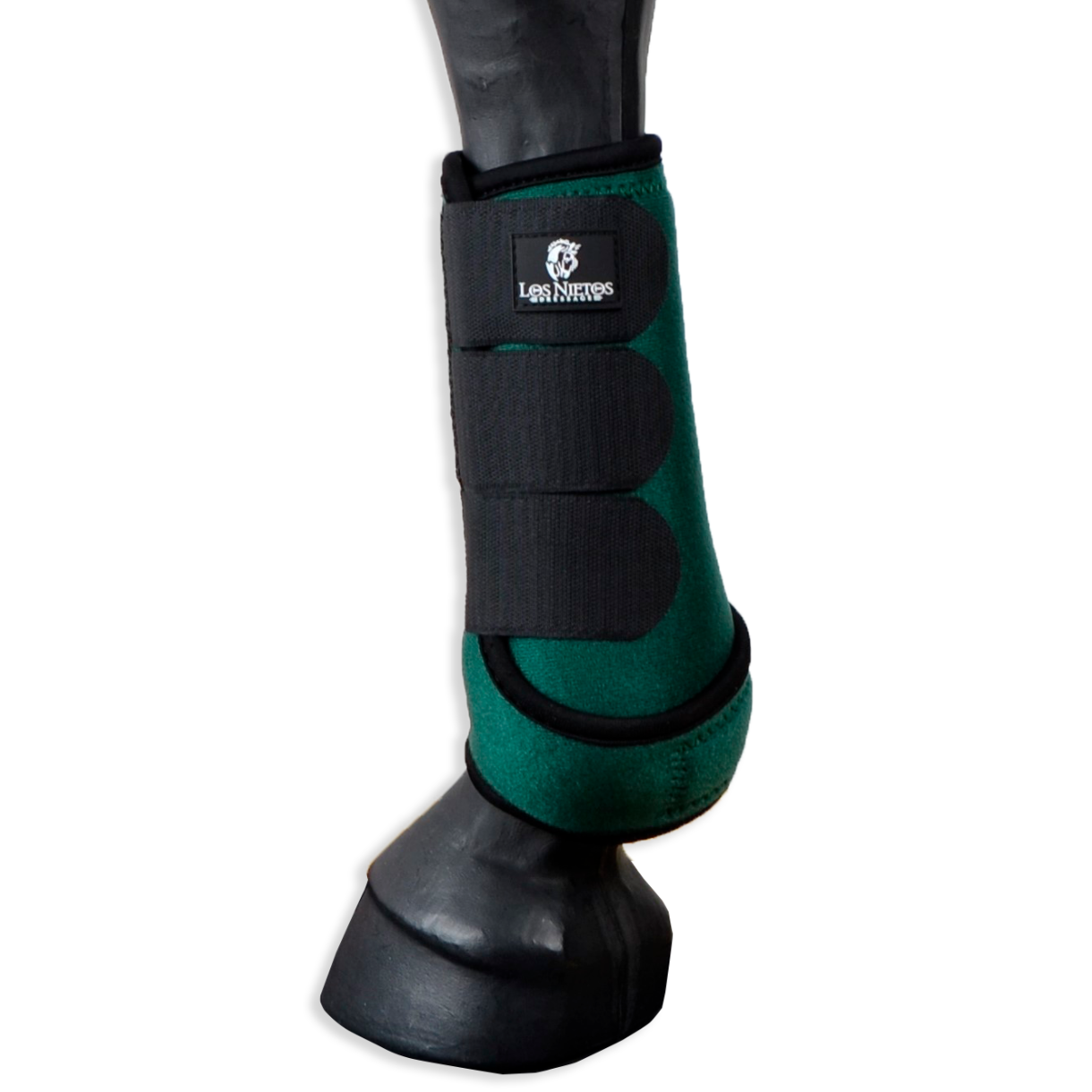 Protetor de neoprene e espuma viscoelástica com gel, conjunto de um par | Verde | Equipamento para cavalos | Los Nietos Saddlery | Tradição artesanal