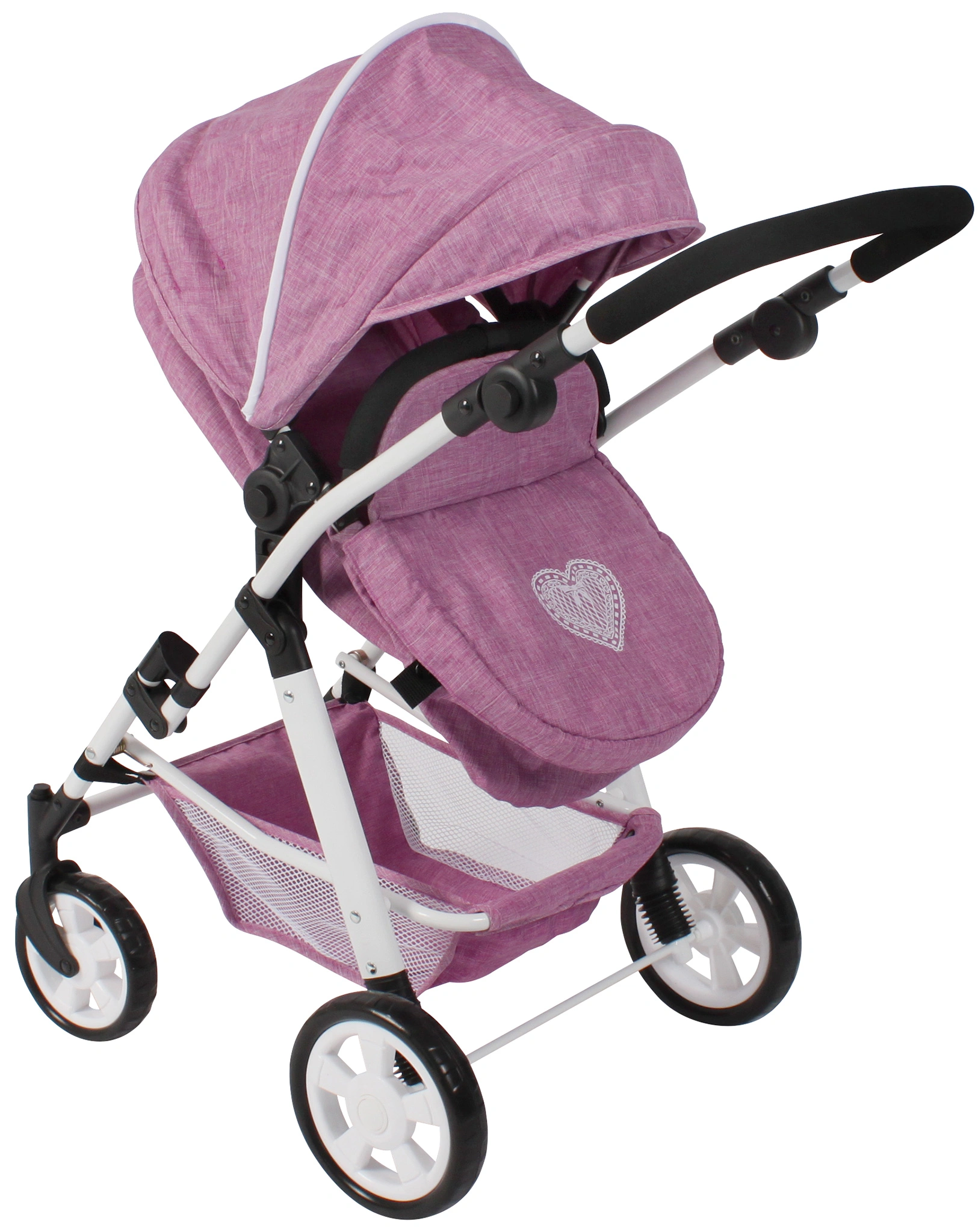 Kombi-Puppenwagen NELE in pink melange
