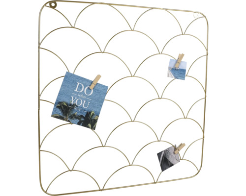 Wandrooster, goud, 41x41cm, inclusief 3 houten clips