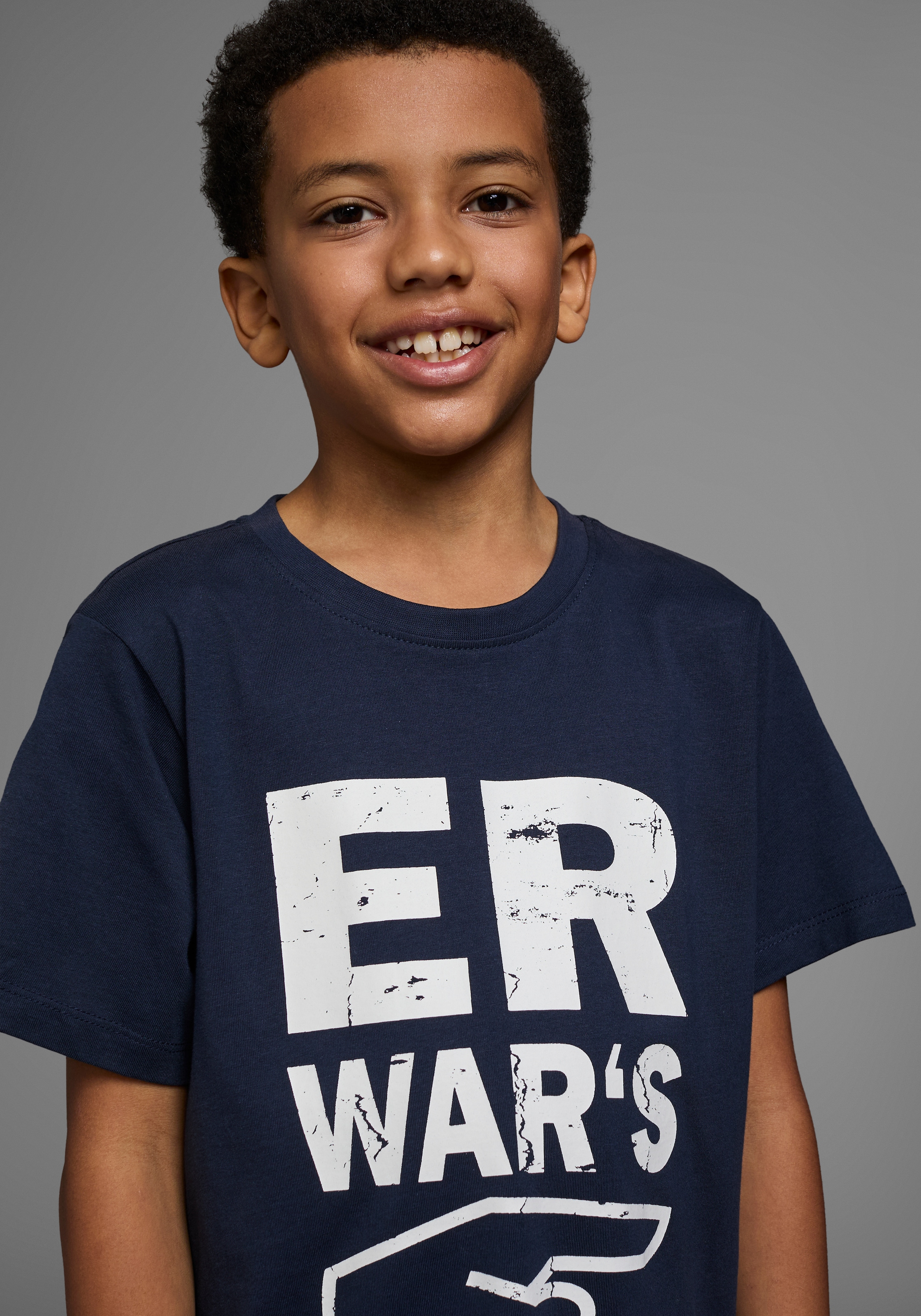 KIDSWORLD T-Shirt »Sprücheshirt: ER WAR`S«, Immer einen coolen Spruch parat. Sprücheshirt