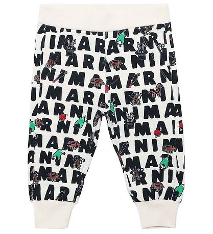 Marni Jogginghosen - Off-White m. AOP-Logo