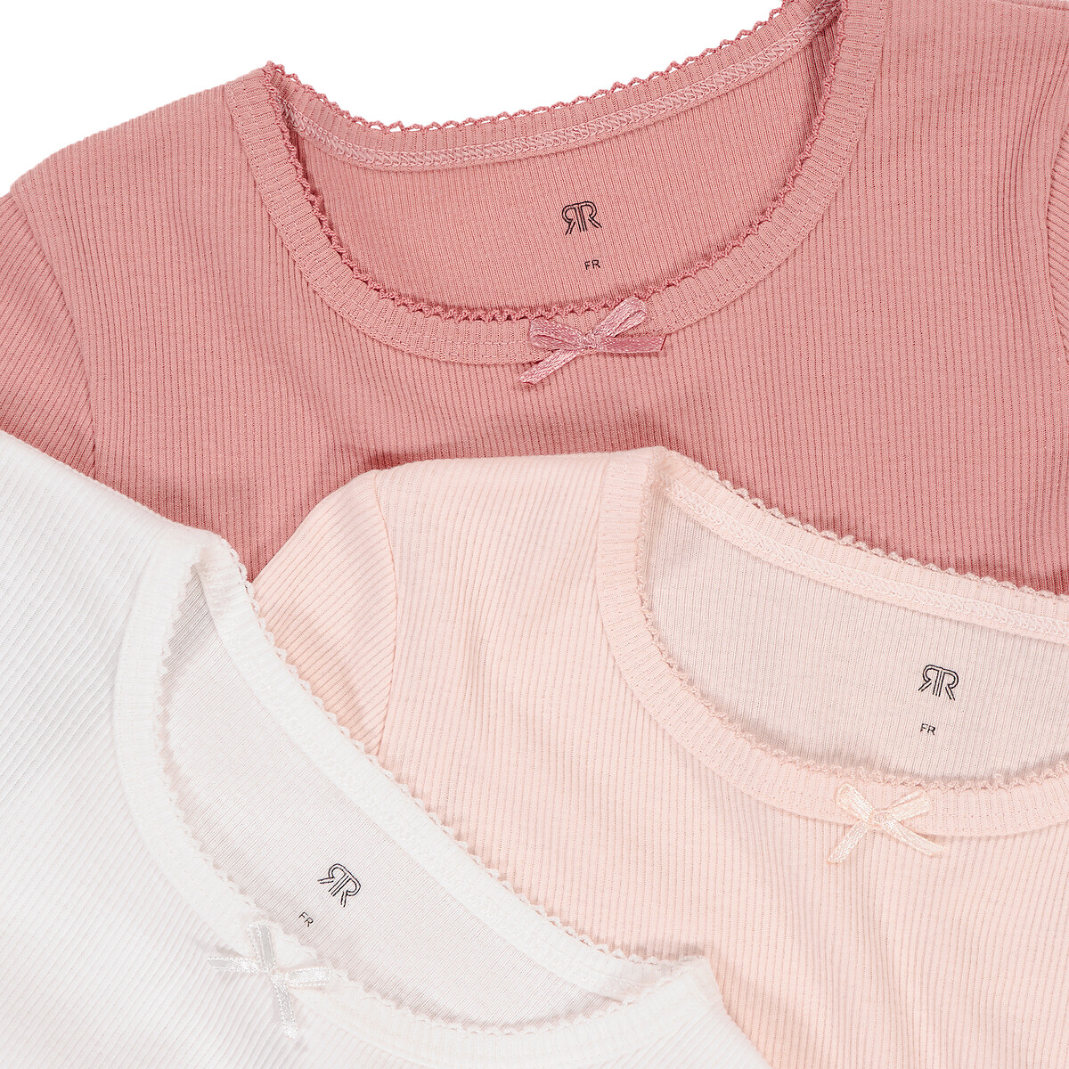 COLEÇÃO LA REDOUTE<br>Conjunto de 3 camisetas de algodão