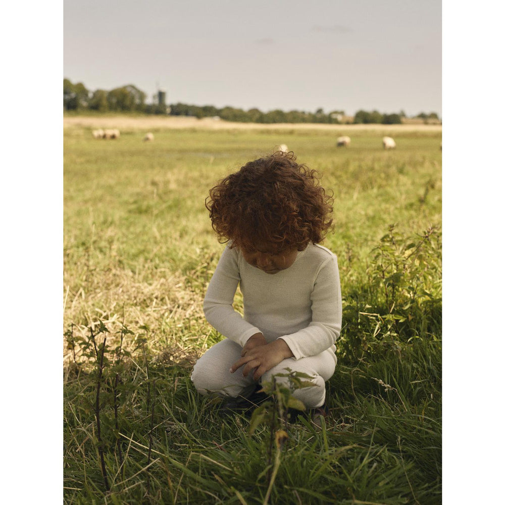 Køb Lil'Atelier Turtledove Melange Nmnnalu Rib Wo/Mo Slim Leggings Lil