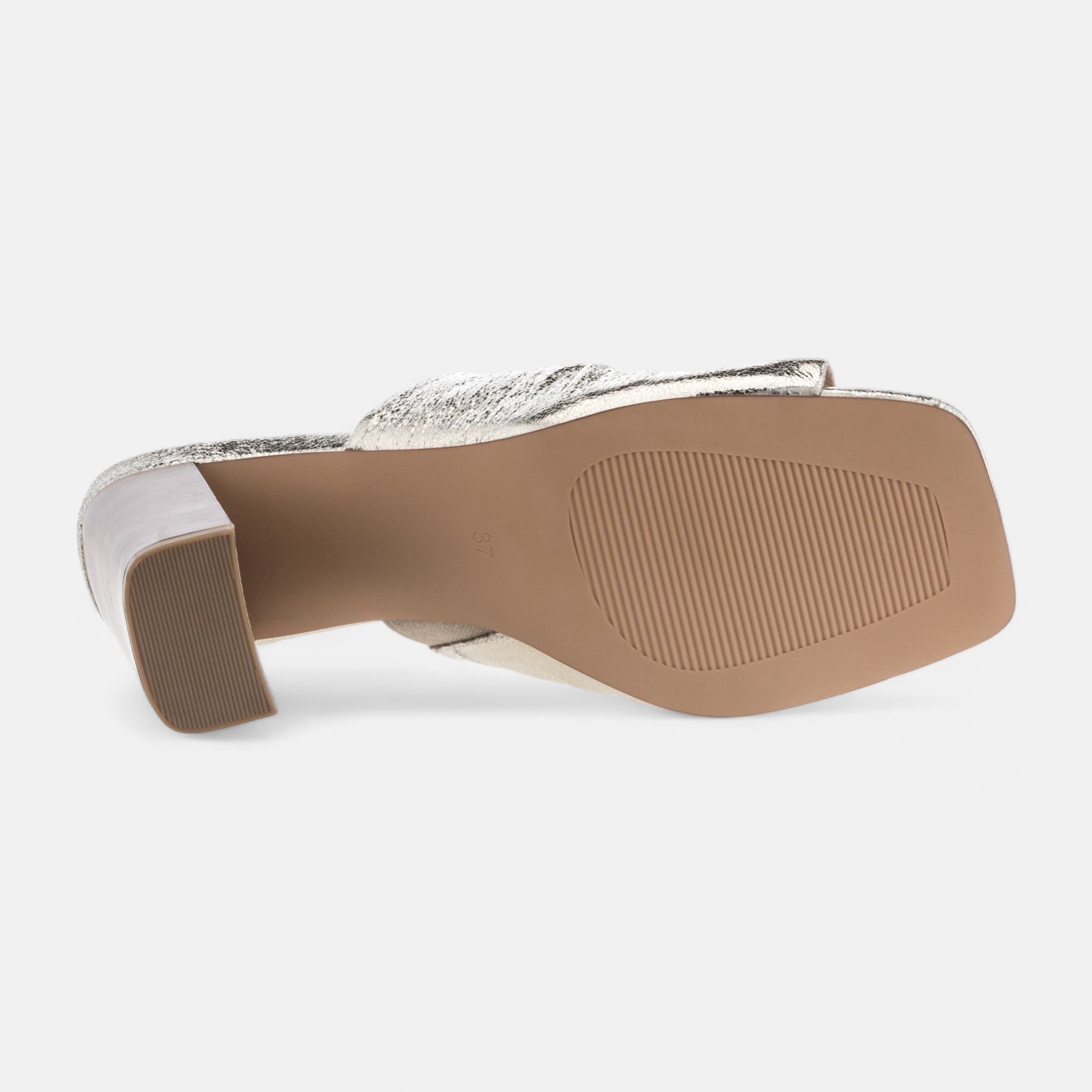Mules à talon Femme or