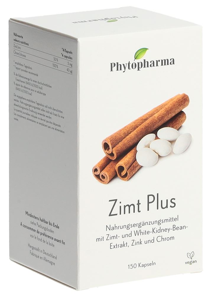 PHYTOPHARMA Zimt Plus<br>150 Stück, Dose, Kapsel