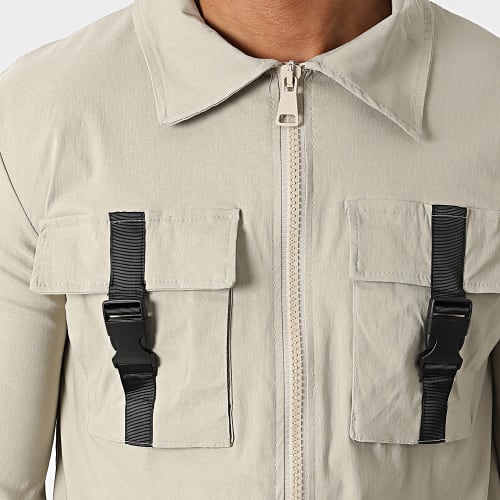 Ensemble Veste Zippée Jogger Pant UP-ES-87 Beige