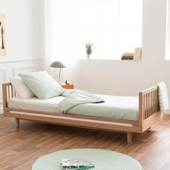 Nobodinoz - Pure Junior Bett, 70 x 140 cm, Eiche