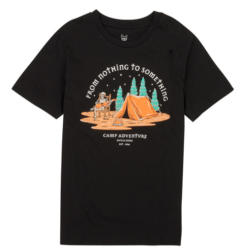 Jack & Jones - JJHIKER TEE SS CREW NECK JNR - Noir