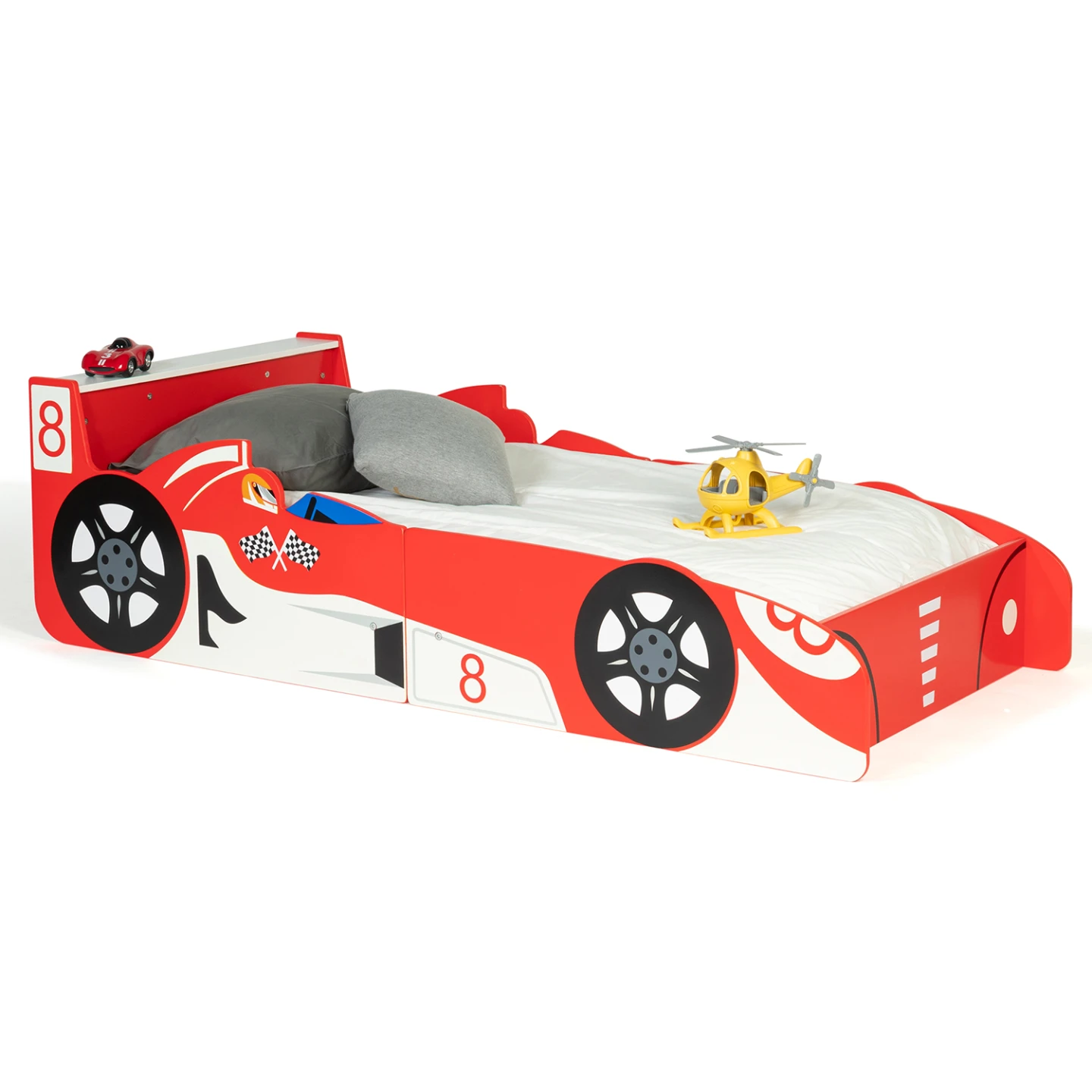 Lit enfant voiture formule 1 TEDDI 70 x 140 CM rouge