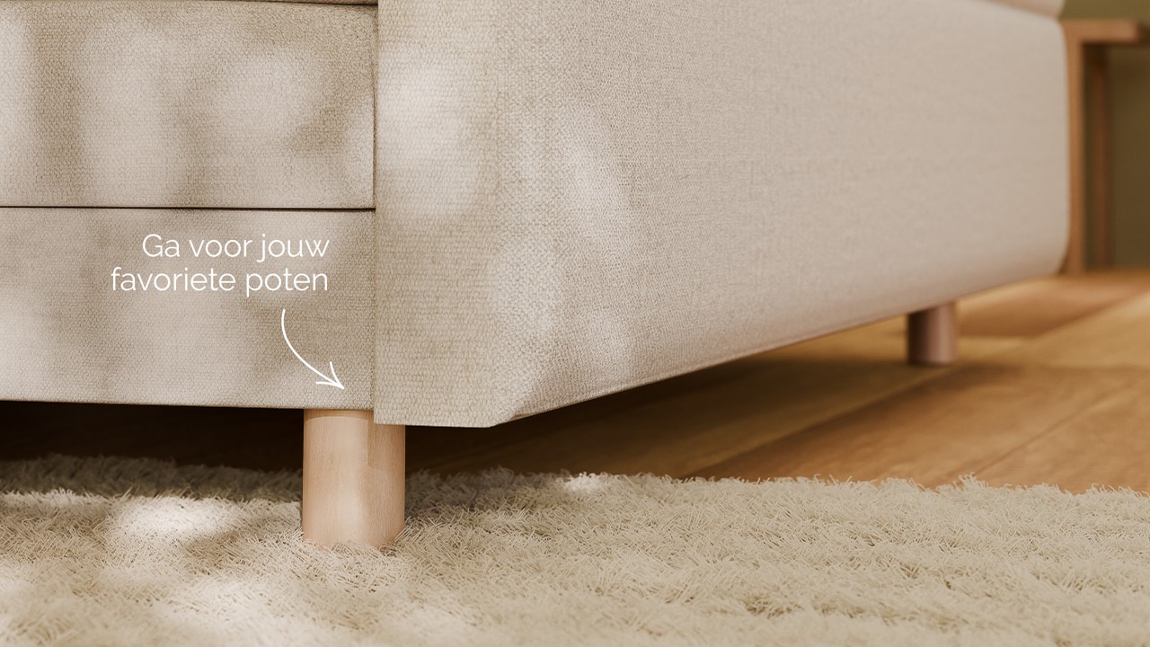 Elektrische boxspring Mica - Soft touch beige